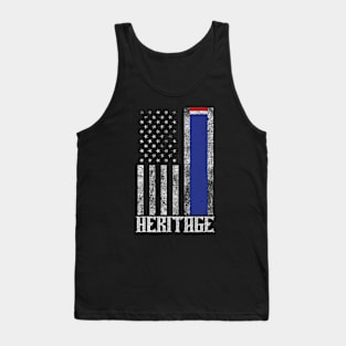 Paraguay Hispanic Heritage destressed flag Tank Top